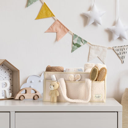 BEARIFY™ Baby Luiertas – Zachte Sherpa Organizer met Teddy 🧸