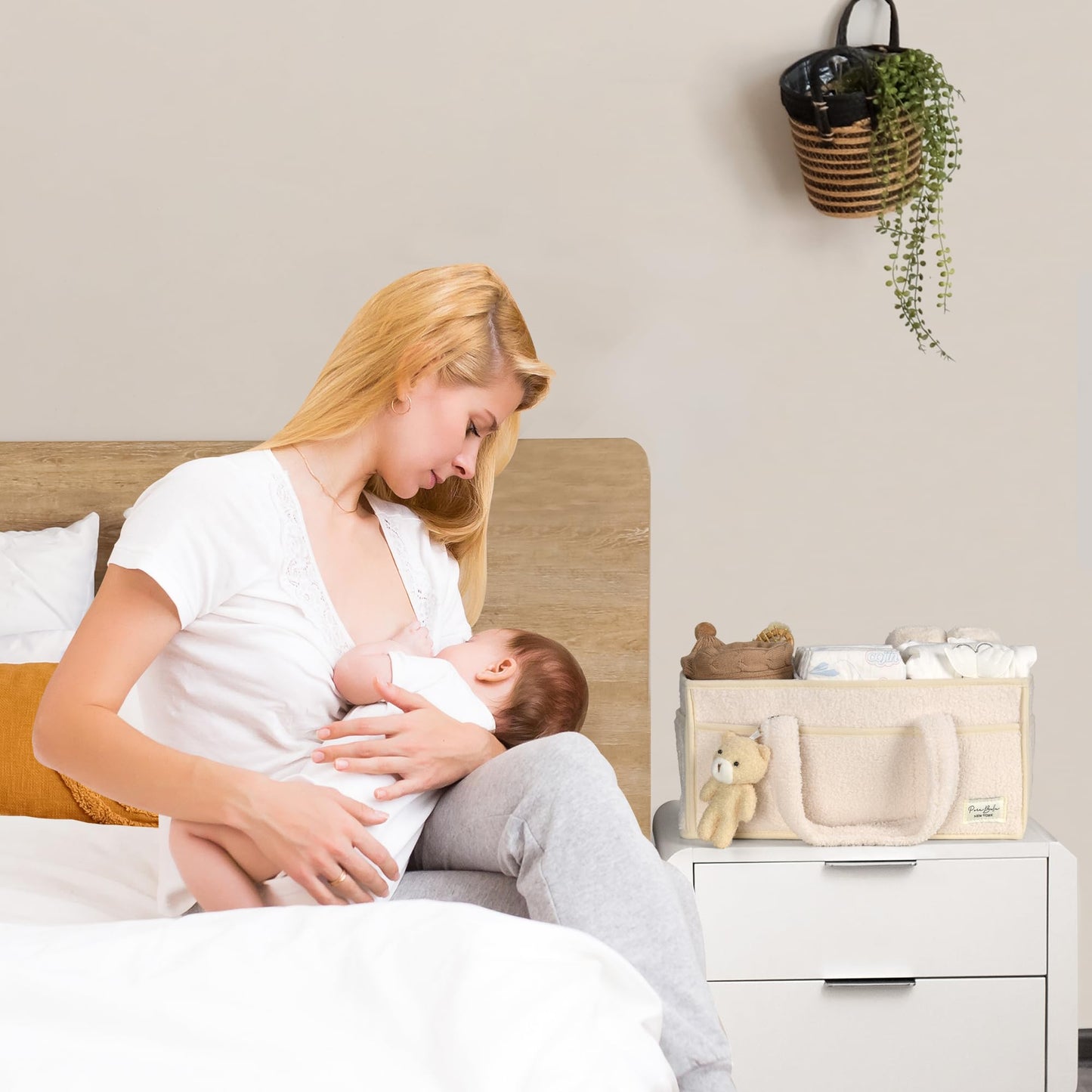 BEARIFY™ Baby Luiertas – Zachte Sherpa Organizer met Teddy 🧸