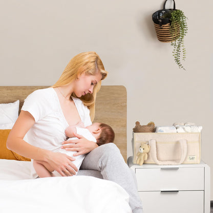 BEARIFY™ Baby Luiertas – Zachte Sherpa Organizer met Teddy 🧸