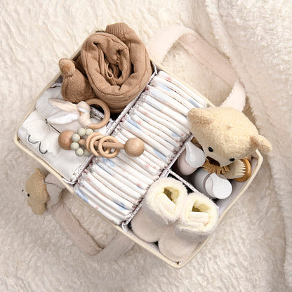 BEARIFY™ Baby Luiertas – Zachte Sherpa Organizer met Teddy 🧸