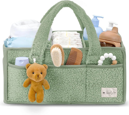 BEARIFY™ Baby Luiertas – Zachte Sherpa Organizer met Teddy 🧸